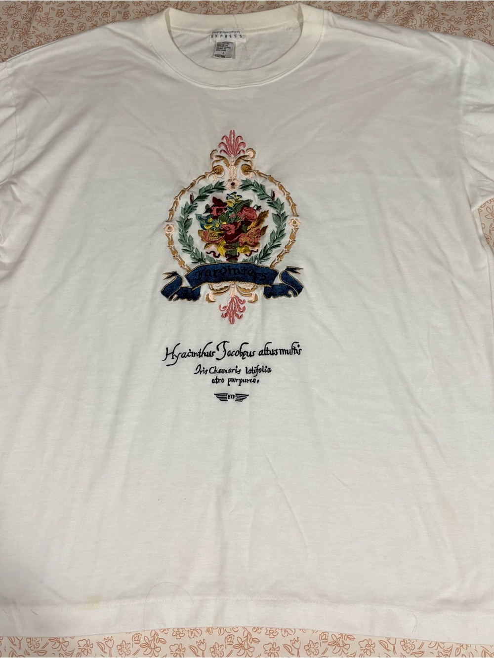 Embroidered Crest Crewneck T-Shirt - White